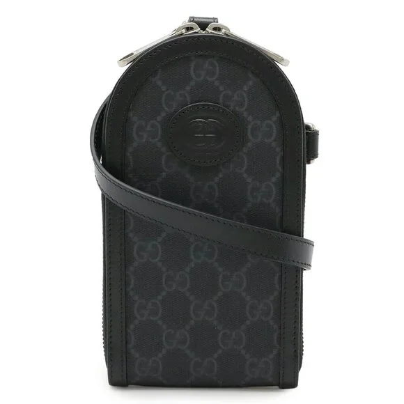 GUCCI Black Leather Shoulder Bag - Picture 2 of 8